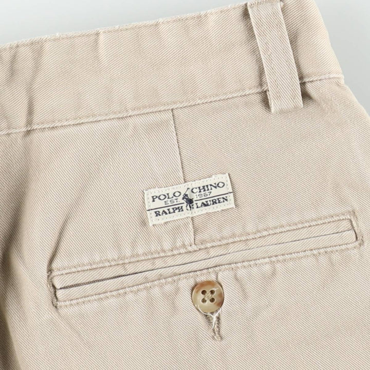 Ralph Lauren Polo Ralph Lauren TYLER SHORT Two-Pleat Chino Shorts Men's W30 (approx.) cotton Beige type Vintage Second Hand