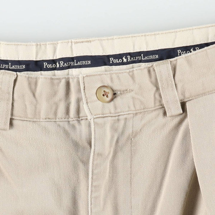 Ralph Lauren Polo Ralph Lauren TYLER SHORT Two-Pleat Chino Shorts Men's W30 (approx.) cotton Beige type Vintage Second Hand