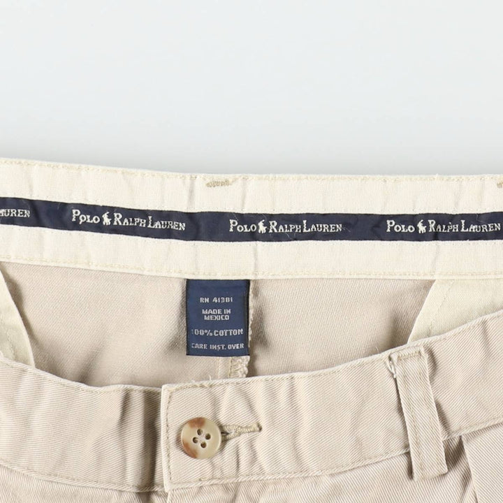 Ralph Lauren Polo Ralph Lauren ANDREW SHORT Two-Pleat Chino Shorts Men's W34 (approx.) cotton Beige type Vintage Second Hand
