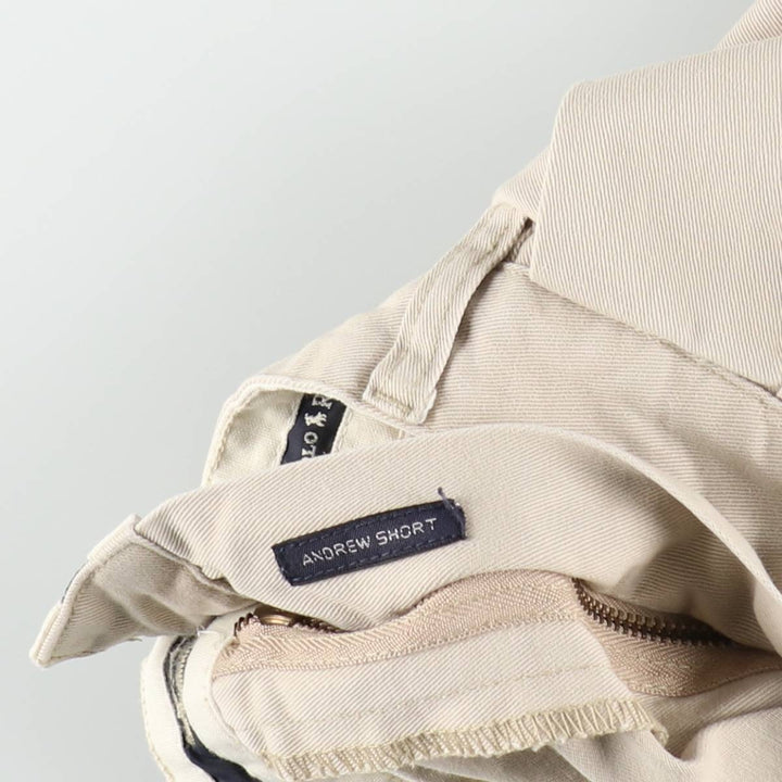 Ralph Lauren Polo Ralph Lauren ANDREW SHORT Two-Pleat Chino Shorts Men's W34 (approx.) cotton Beige type Vintage Second Hand
