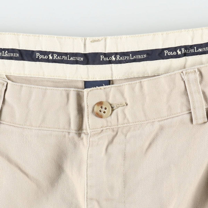 Ralph Lauren Polo Ralph Lauren ANDREW SHORT Two-Pleat Chino Shorts Men's W34 (approx.) cotton Beige type Vintage Second Hand