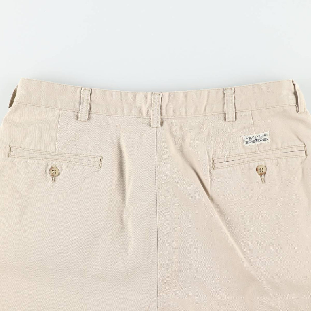 Ralph Lauren Polo Ralph Lauren ANDREW SHORT Two-Pleat Chino Shorts Men's W34 (approx.) cotton Beige type Vintage Second Hand