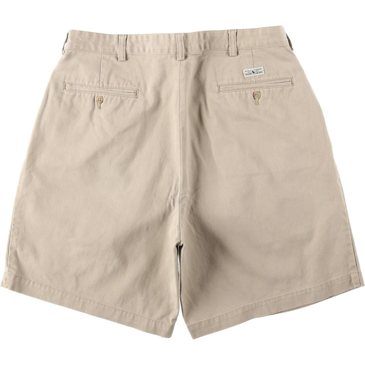 Ralph Lauren Polo Ralph Lauren TYLER SHORT Two-Pleat Chino Shorts Men's W34 (approx.) cotton Beige type Vintage Second Hand
