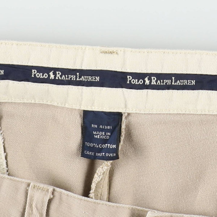 Ralph Lauren Polo Ralph Lauren TYLER SHORT Two-Pleat Chino Shorts Men's W34 (approx.) cotton Beige type Vintage Second Hand