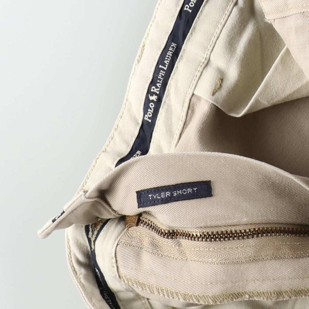 Ralph Lauren Polo Ralph Lauren TYLER SHORT Two-Pleat Chino Shorts Men's W34 (approx.) cotton Beige type Vintage Second Hand