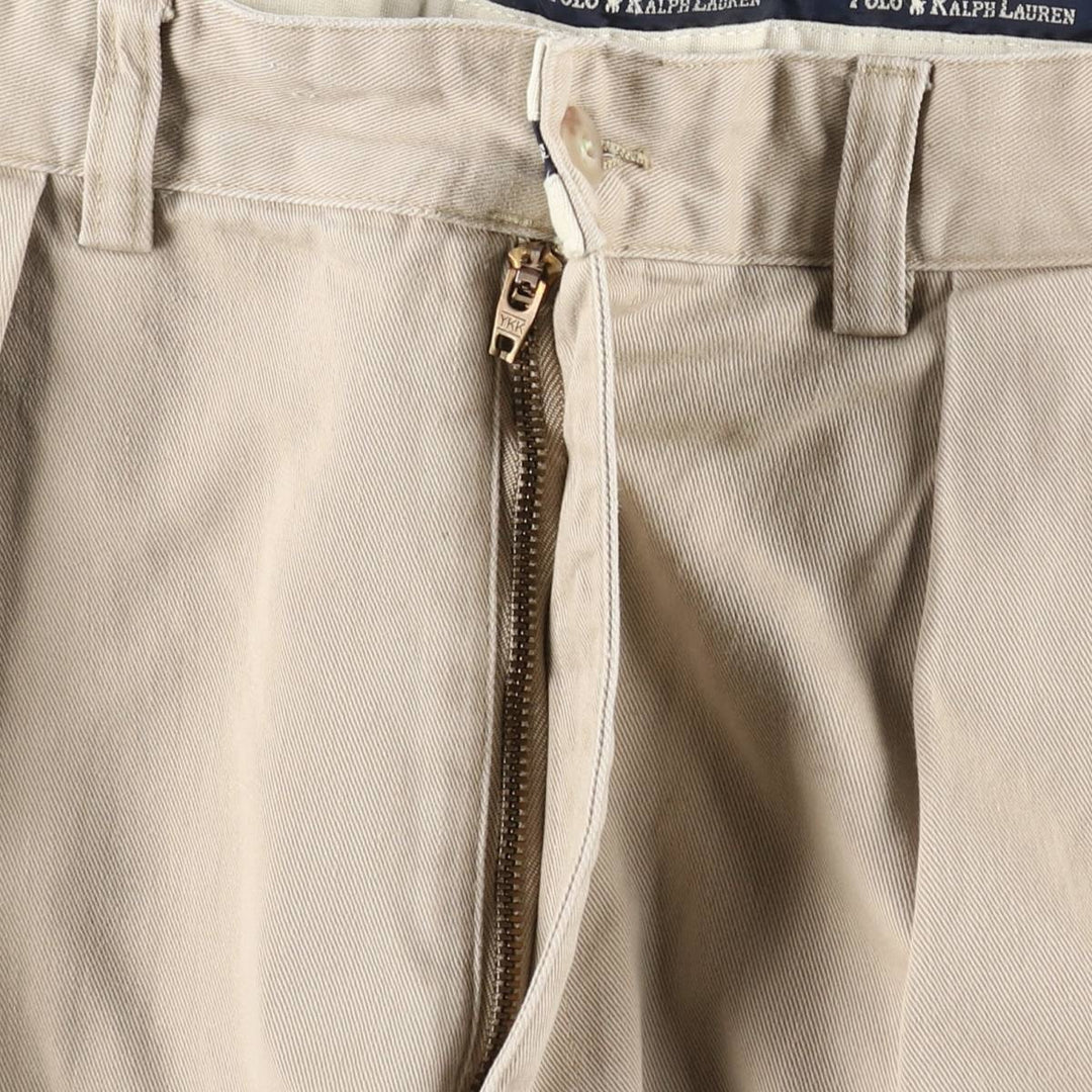 Ralph Lauren Polo Ralph Lauren TYLER SHORT Two-Pleat Chino Shorts Men's W34 (approx.) cotton Beige type Vintage Second Hand
