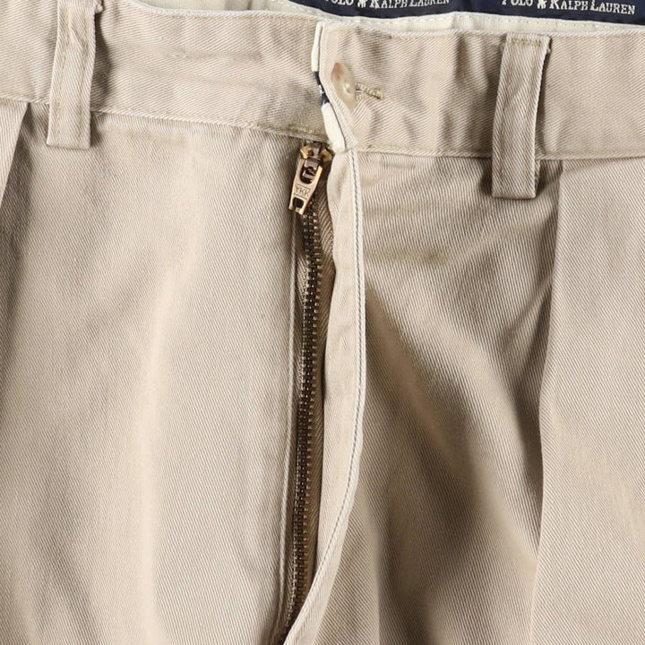 Ralph Lauren Polo Ralph Lauren TYLER SHORT Two-Pleat Chino Shorts Men's W34 (approx.) cotton Beige type Vintage Second Hand