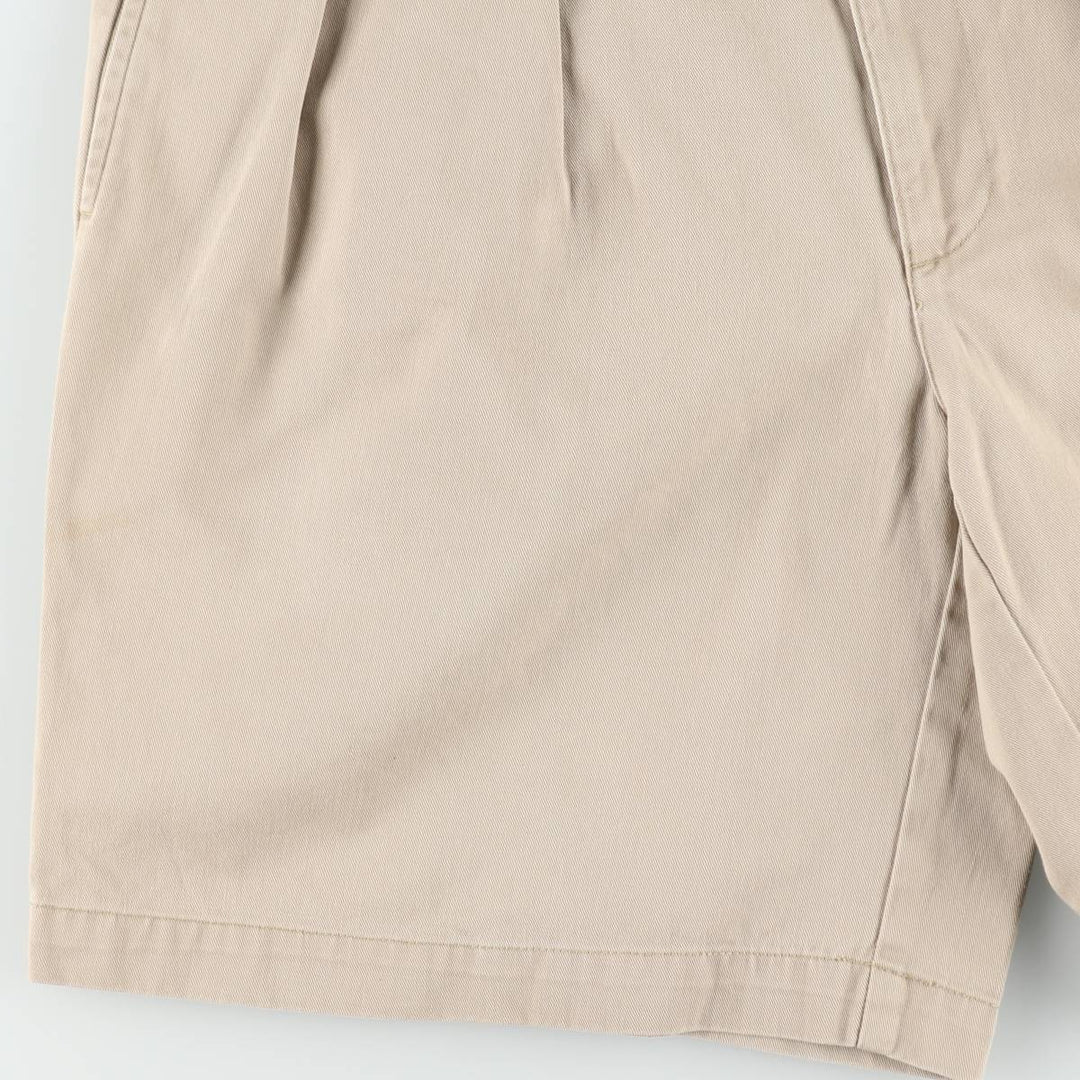 Ralph Lauren Polo Ralph Lauren TYLER SHORT Two-Pleat Chino Shorts Men's W34 (approx.) cotton Beige type Vintage Second Hand