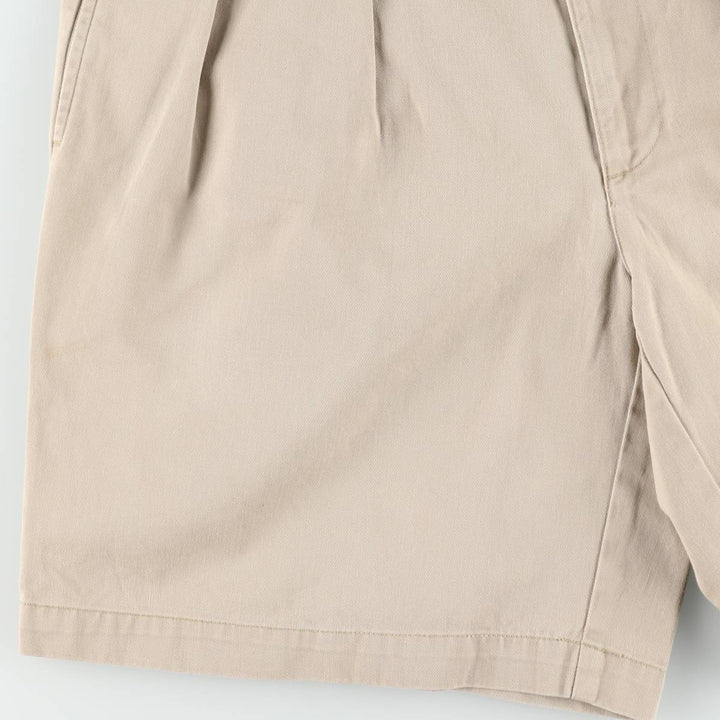 Ralph Lauren Polo Ralph Lauren TYLER SHORT Two-Pleat Chino Shorts Men's W34 (approx.) cotton Beige type Vintage Second Hand