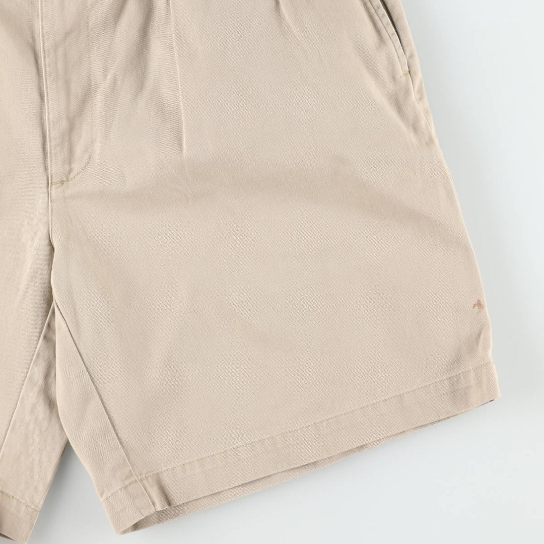 Ralph Lauren Polo Ralph Lauren TYLER SHORT Two-Pleat Chino Shorts Men's W34 (approx.) cotton Beige type Vintage Second Hand