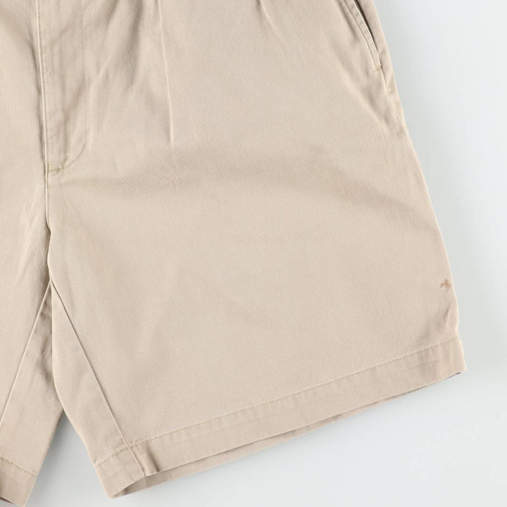 Ralph Lauren Polo Ralph Lauren TYLER SHORT Two-Pleat Chino Shorts Men's W34 (approx.) cotton Beige type Vintage Second Hand