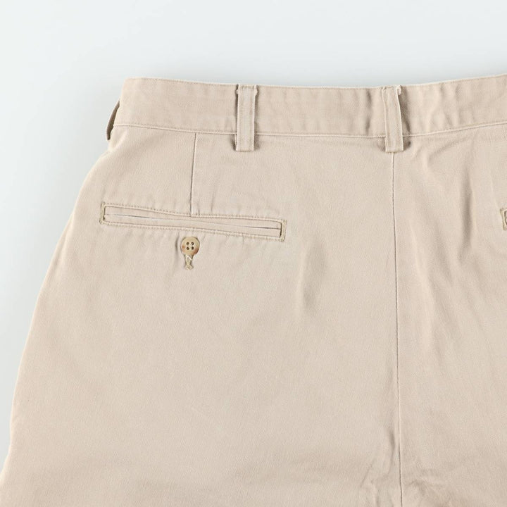 Ralph Lauren Polo Ralph Lauren TYLER SHORT Two-Pleat Chino Shorts Men's W34 (approx.) cotton Beige type Vintage Second Hand