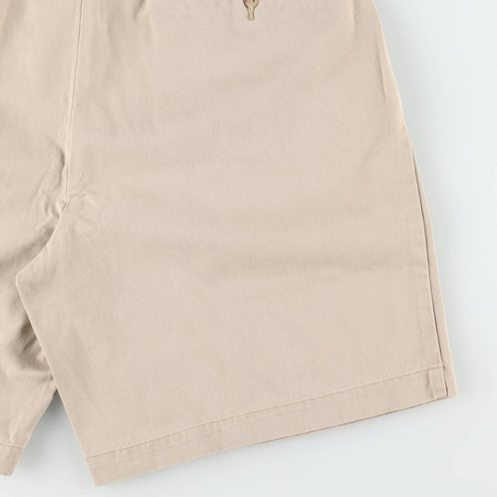 Ralph Lauren Polo Ralph Lauren TYLER SHORT Two-Pleat Chino Shorts Men's W34 (approx.) cotton Beige type Vintage Second Hand