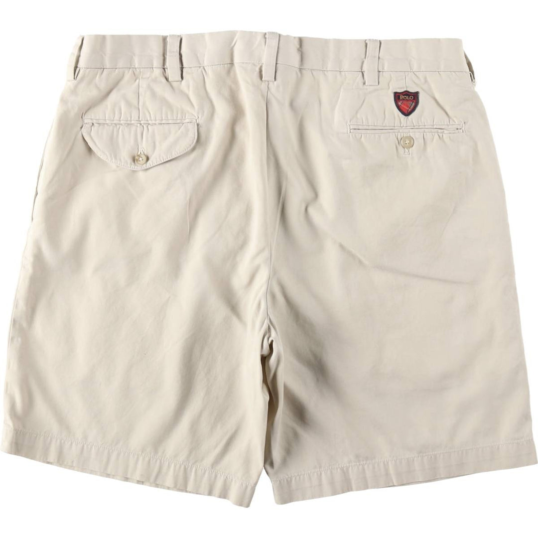 Ralph Lauren x Polo Golf Fairway Fit Shorts, Two-Pleat Chino Shorts, Men's Size W37 (approx.) cotton Beige type Vintage Second Hand