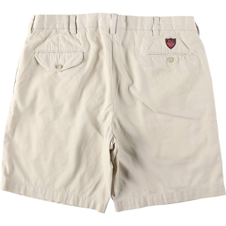 Ralph Lauren x Polo Golf Fairway Fit Shorts, Two-Pleat Chino Shorts, Men's Size W37 (approx.) cotton Beige type Vintage Second Hand
