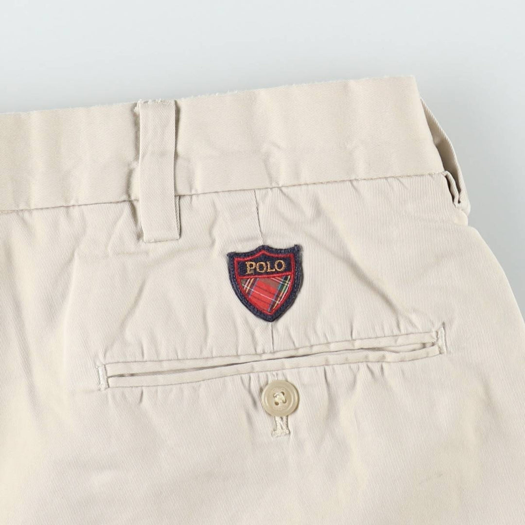 Ralph Lauren x Polo Golf Fairway Fit Shorts, Two-Pleat Chino Shorts, Men's Size W37 (approx.) cotton Beige type Vintage Second Hand