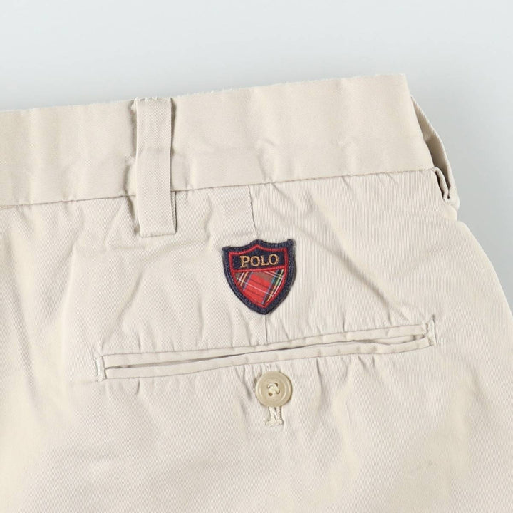 Ralph Lauren x Polo Golf Fairway Fit Shorts, Two-Pleat Chino Shorts, Men's Size W37 (approx.) cotton Beige type Vintage Second Hand