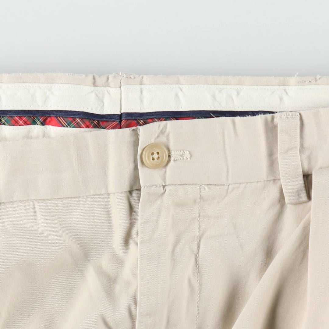 Ralph Lauren x Polo Golf Fairway Fit Shorts, Two-Pleat Chino Shorts, Men's Size W37 (approx.) cotton Beige type Vintage Second Hand