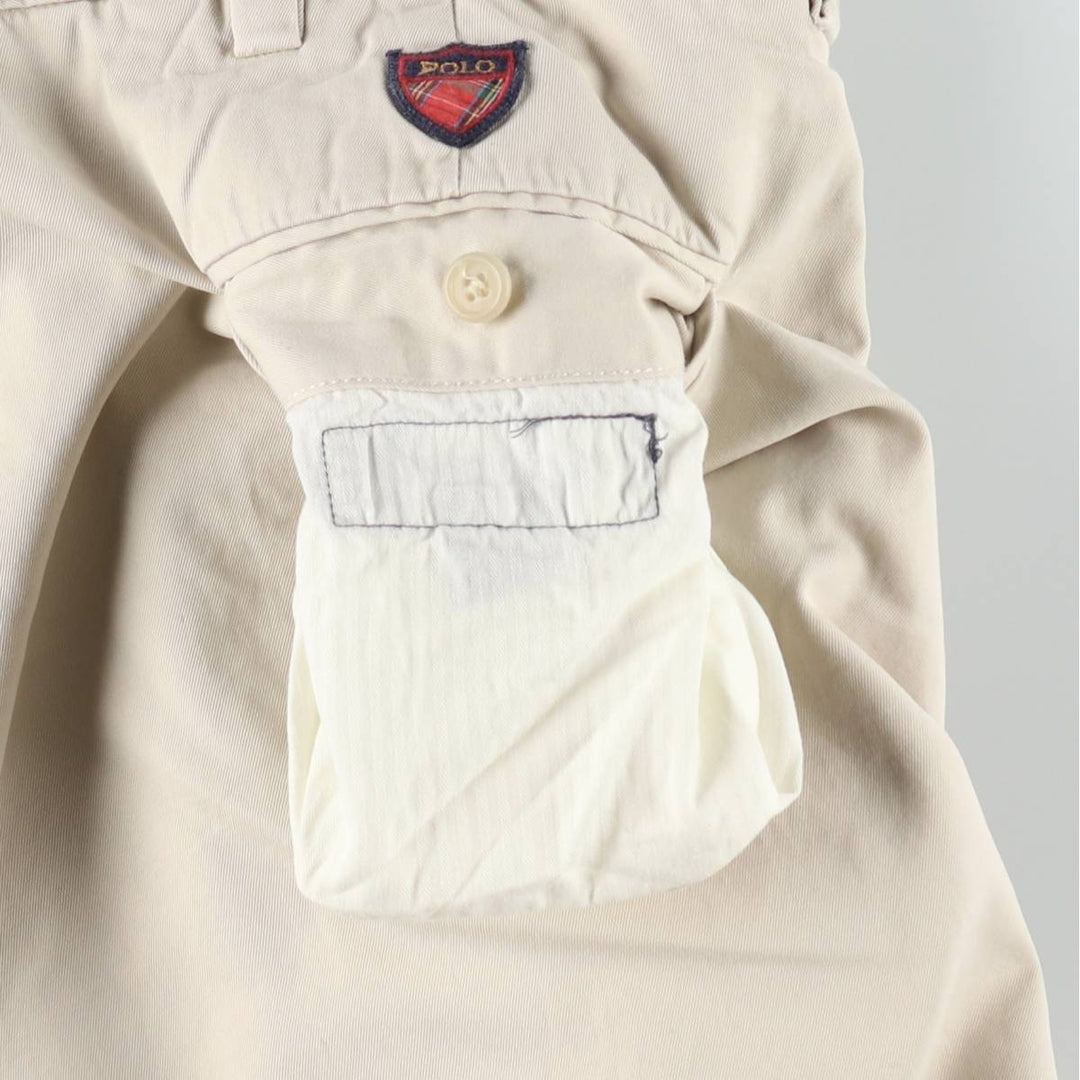 Ralph Lauren x Polo Golf Fairway Fit Shorts, Two-Pleat Chino Shorts, Men's Size W37 (approx.) cotton Beige type Vintage Second Hand