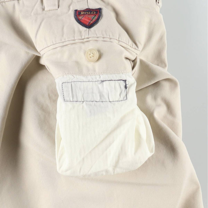 Ralph Lauren x Polo Golf Fairway Fit Shorts, Two-Pleat Chino Shorts, Men's Size W37 (approx.) cotton Beige type Vintage Second Hand