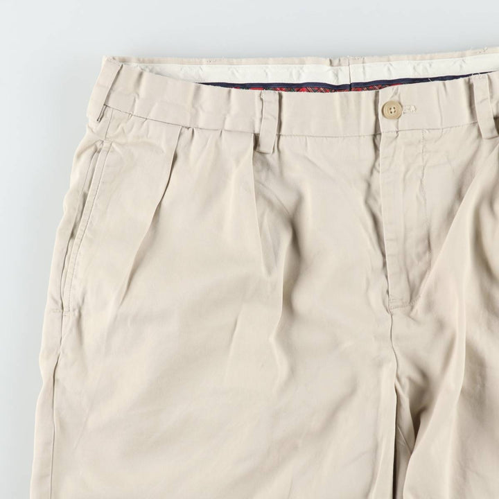 Ralph Lauren x Polo Golf Fairway Fit Shorts, Two-Pleat Chino Shorts, Men's Size W37 (approx.) cotton Beige type Vintage Second Hand