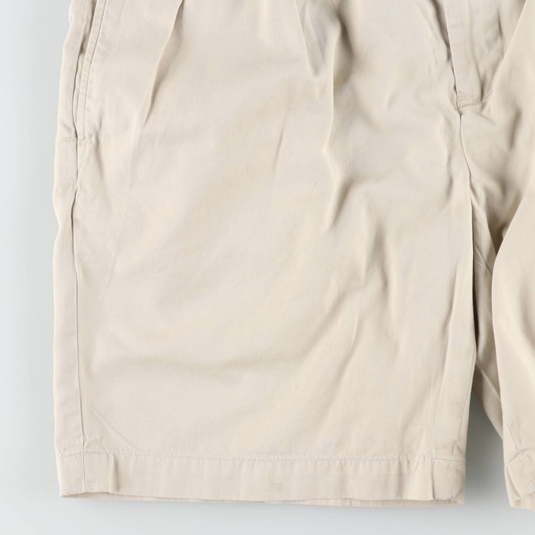 Ralph Lauren x Polo Golf Fairway Fit Shorts, Two-Pleat Chino Shorts, Men's Size W37 (approx.) cotton Beige type Vintage Second Hand