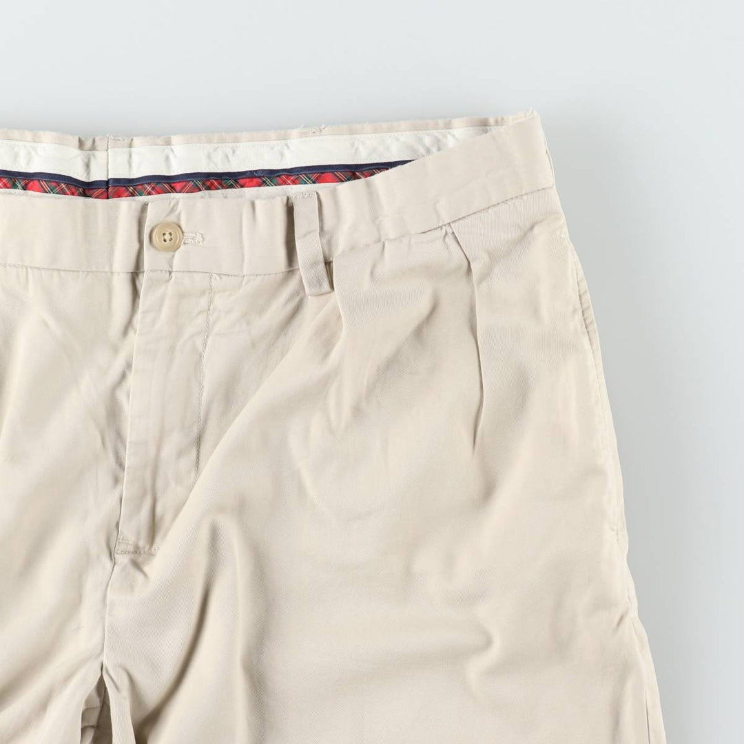 Ralph Lauren x Polo Golf Fairway Fit Shorts, Two-Pleat Chino Shorts, Men's Size W37 (approx.) cotton Beige type Vintage Second Hand