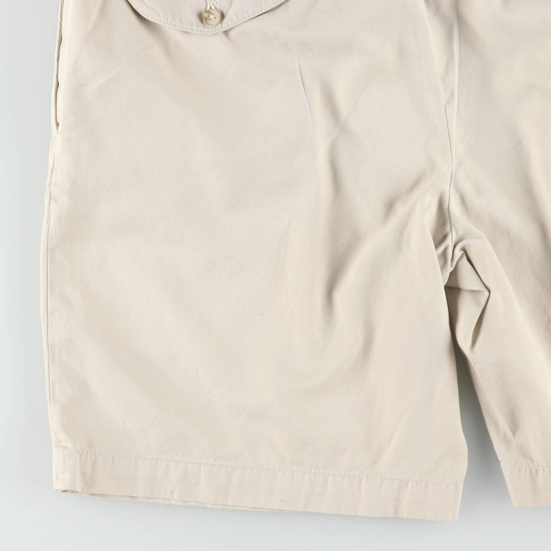 Ralph Lauren x Polo Golf Fairway Fit Shorts, Two-Pleat Chino Shorts, Men's Size W37 (approx.) cotton Beige type Vintage Second Hand