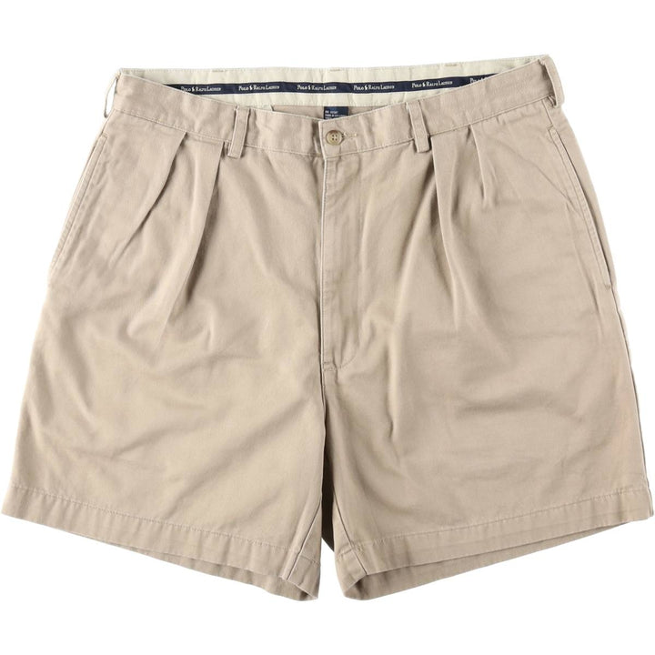 Ralph Lauren Polo Ralph Lauren ANDREW SHORT Two-Pleat Chino Shorts Men's W36 (approx.) cotton Beige type Vintage Second Hand