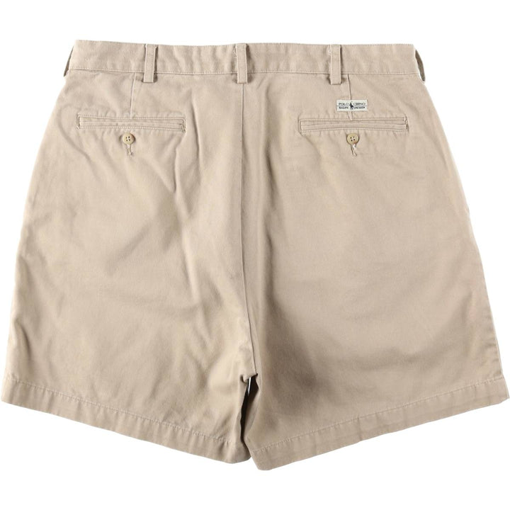 Ralph Lauren Polo Ralph Lauren ANDREW SHORT Two-Pleat Chino Shorts Men's W36 (approx.) cotton Beige type Vintage Second Hand