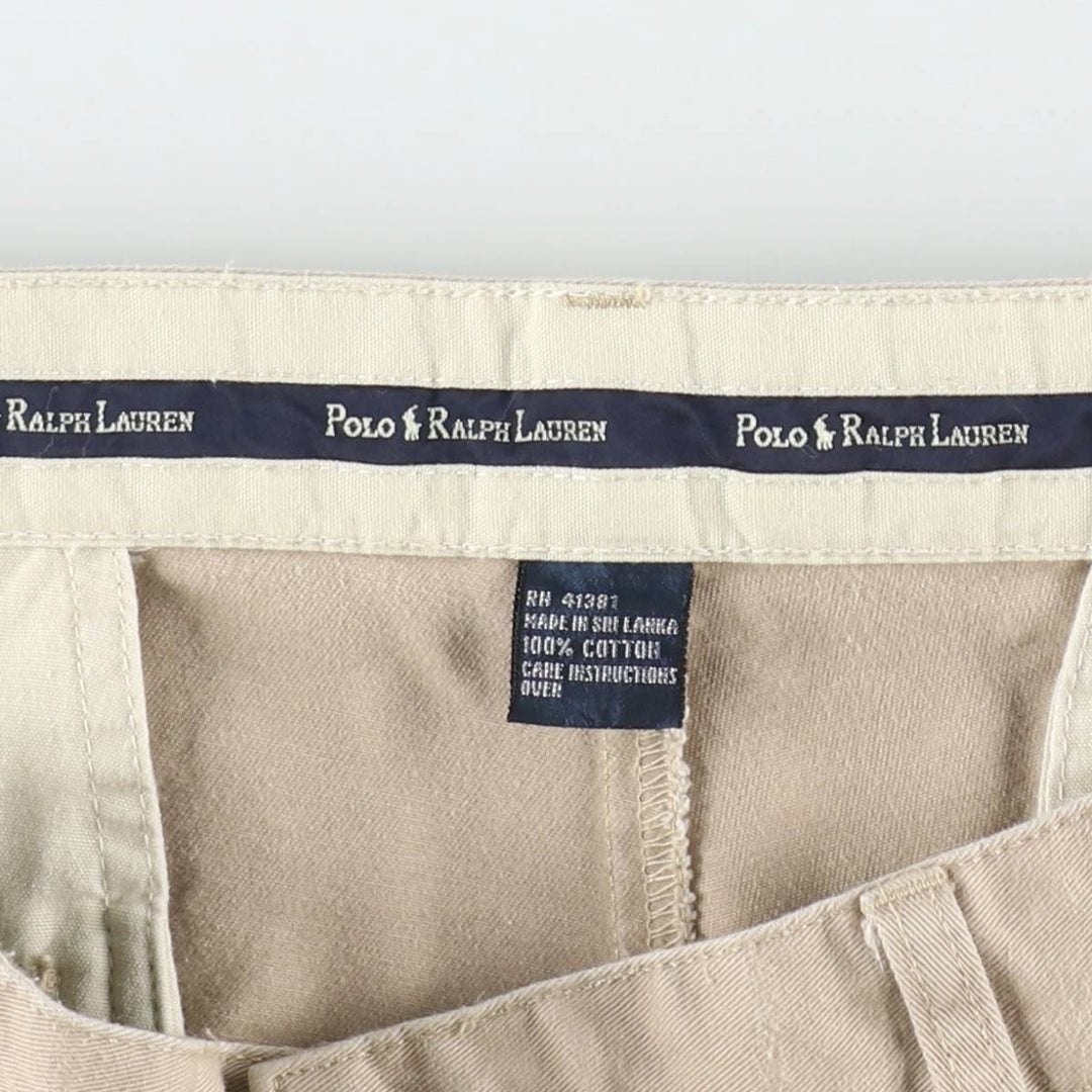 Ralph Lauren Polo Ralph Lauren ANDREW SHORT Two-Pleat Chino Shorts Men's W36 (approx.) cotton Beige type Vintage Second Hand