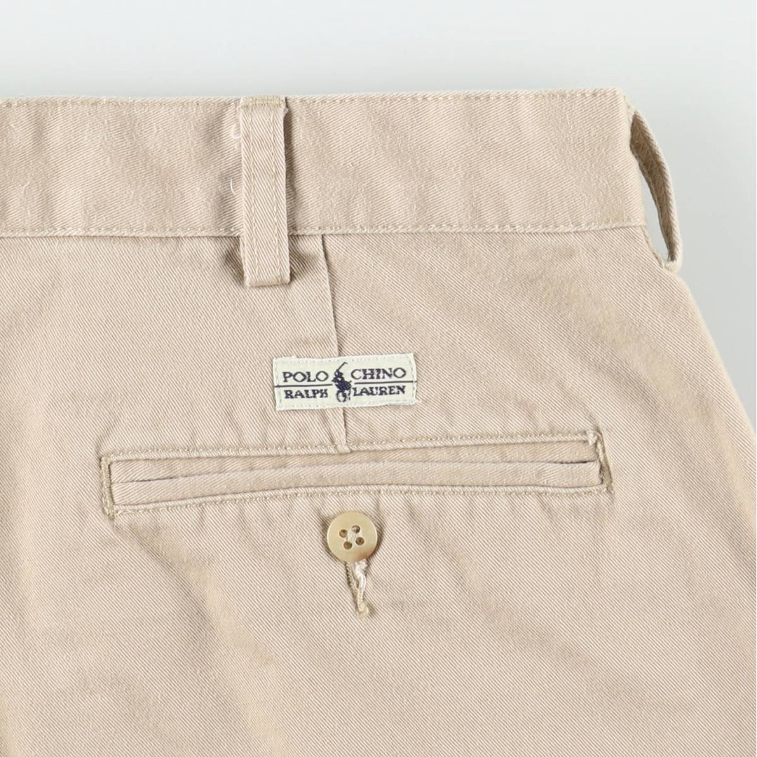 Ralph Lauren Polo Ralph Lauren ANDREW SHORT Two-Pleat Chino Shorts Men's W36 (approx.) cotton Beige type Vintage Second Hand