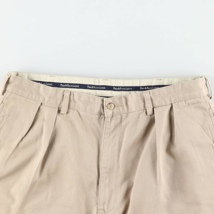 Ralph Lauren Polo Ralph Lauren ANDREW SHORT Two-Pleat Chino Shorts Men's W36 (approx.) cotton Beige type Vintage Second Hand