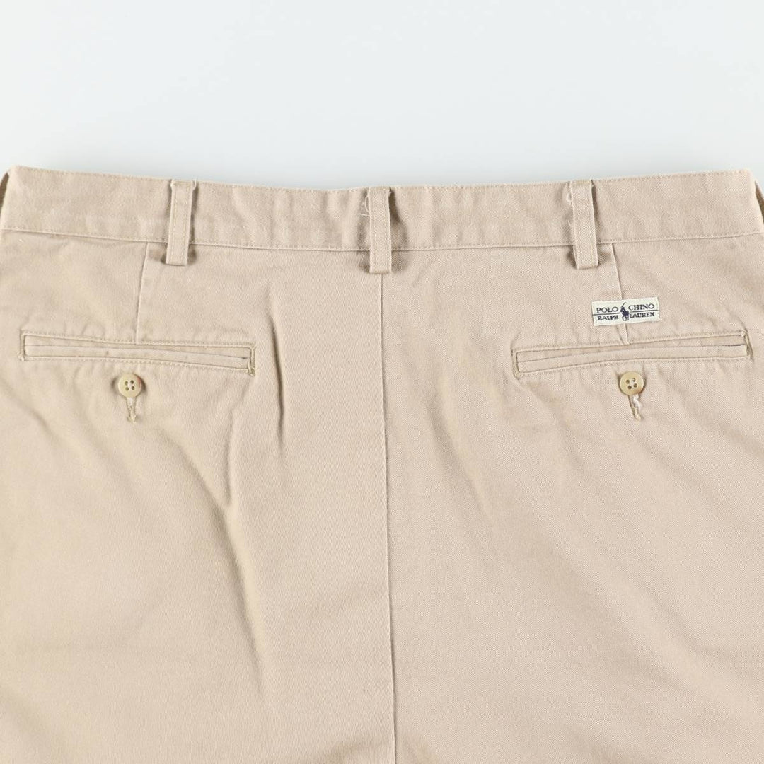 Ralph Lauren Polo Ralph Lauren ANDREW SHORT Two-Pleat Chino Shorts Men's W36 (approx.) cotton Beige type Vintage Second Hand