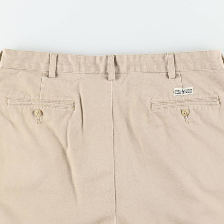 Ralph Lauren Polo Ralph Lauren ANDREW SHORT Two-Pleat Chino Shorts Men's W36 (approx.) cotton Beige type Vintage Second Hand