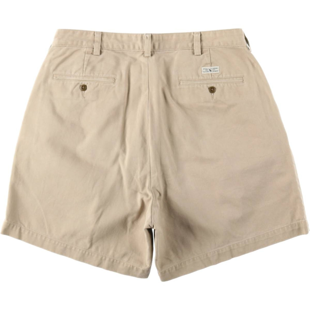 Ralph Lauren Polo Ralph Lauren ANDREW SHORT Two-Pleat Chino Shorts Men's W34 (approx.) cotton Beige type Vintage Second Hand