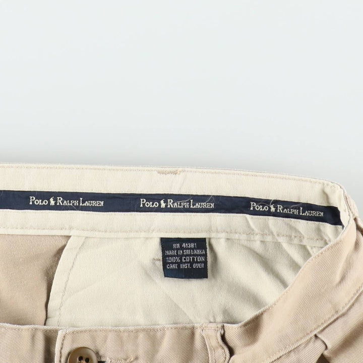 Ralph Lauren Polo Ralph Lauren ANDREW SHORT Two-Pleat Chino Shorts Men's W34 (approx.) cotton Beige type Vintage Second Hand