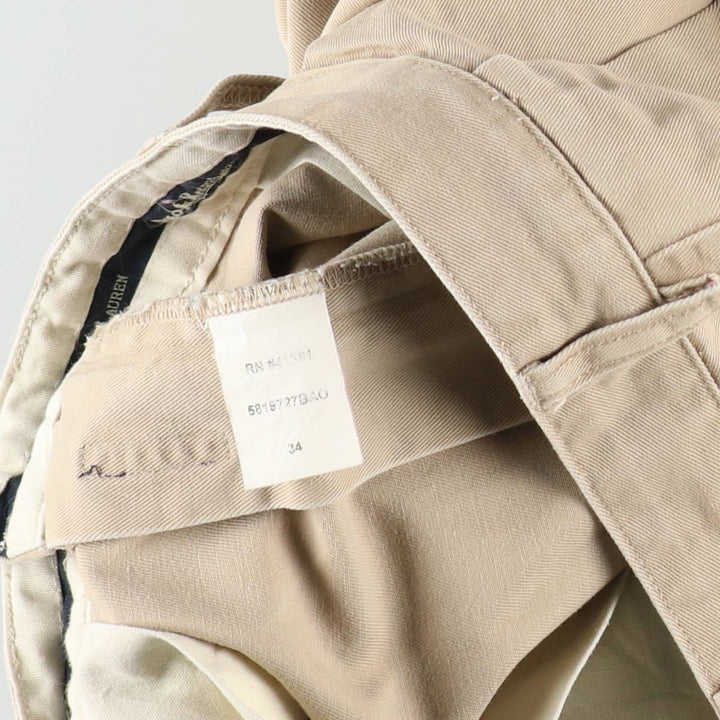 Ralph Lauren Polo Ralph Lauren ANDREW SHORT Two-Pleat Chino Shorts Men's W34 (approx.) cotton Beige type Vintage Second Hand