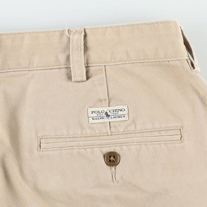 Ralph Lauren Polo Ralph Lauren ANDREW SHORT Two-Pleat Chino Shorts Men's W34 (approx.) cotton Beige type Vintage Second Hand