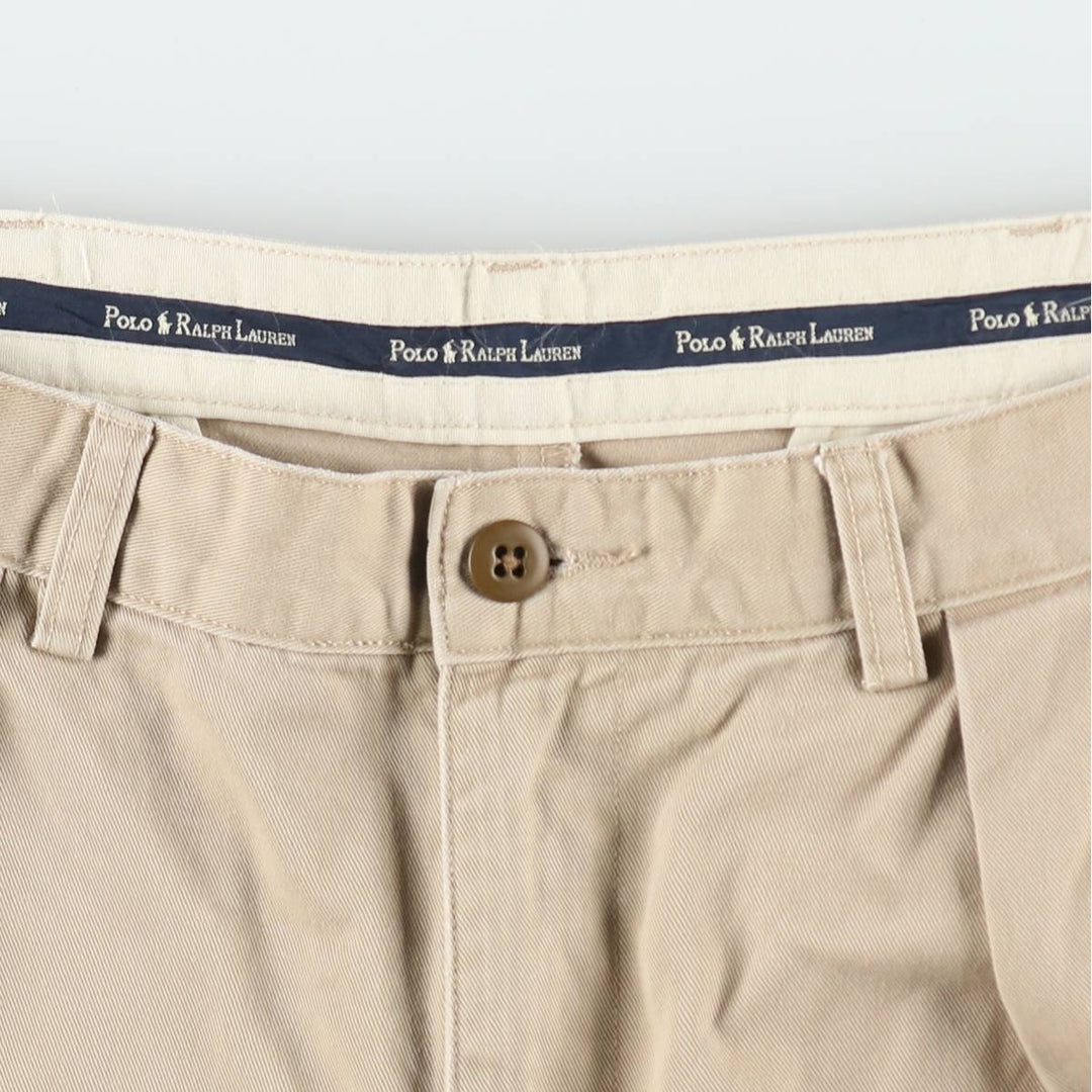 Ralph Lauren Polo Ralph Lauren ANDREW SHORT Two-Pleat Chino Shorts Men's W34 (approx.) cotton Beige type Vintage Second Hand