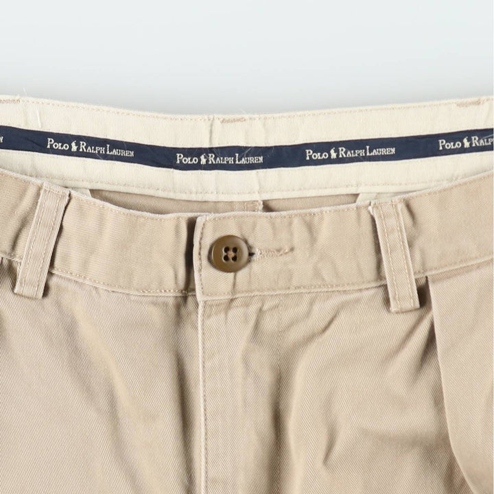 Ralph Lauren Polo Ralph Lauren ANDREW SHORT Two-Pleat Chino Shorts Men's W34 (approx.) cotton Beige type Vintage Second Hand