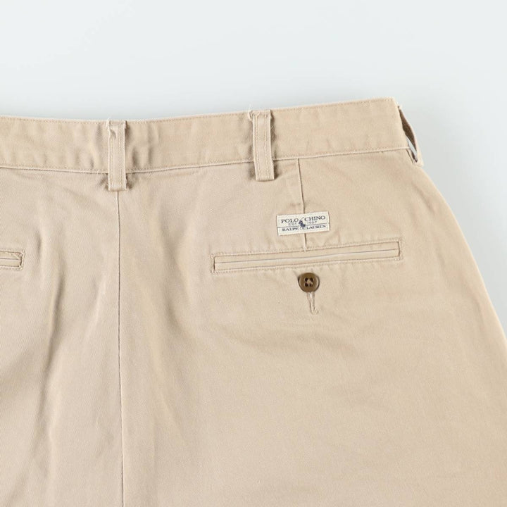 Ralph Lauren Polo Ralph Lauren ANDREW SHORT Two-Pleat Chino Shorts Men's W34 (approx.) cotton Beige type Vintage Second Hand