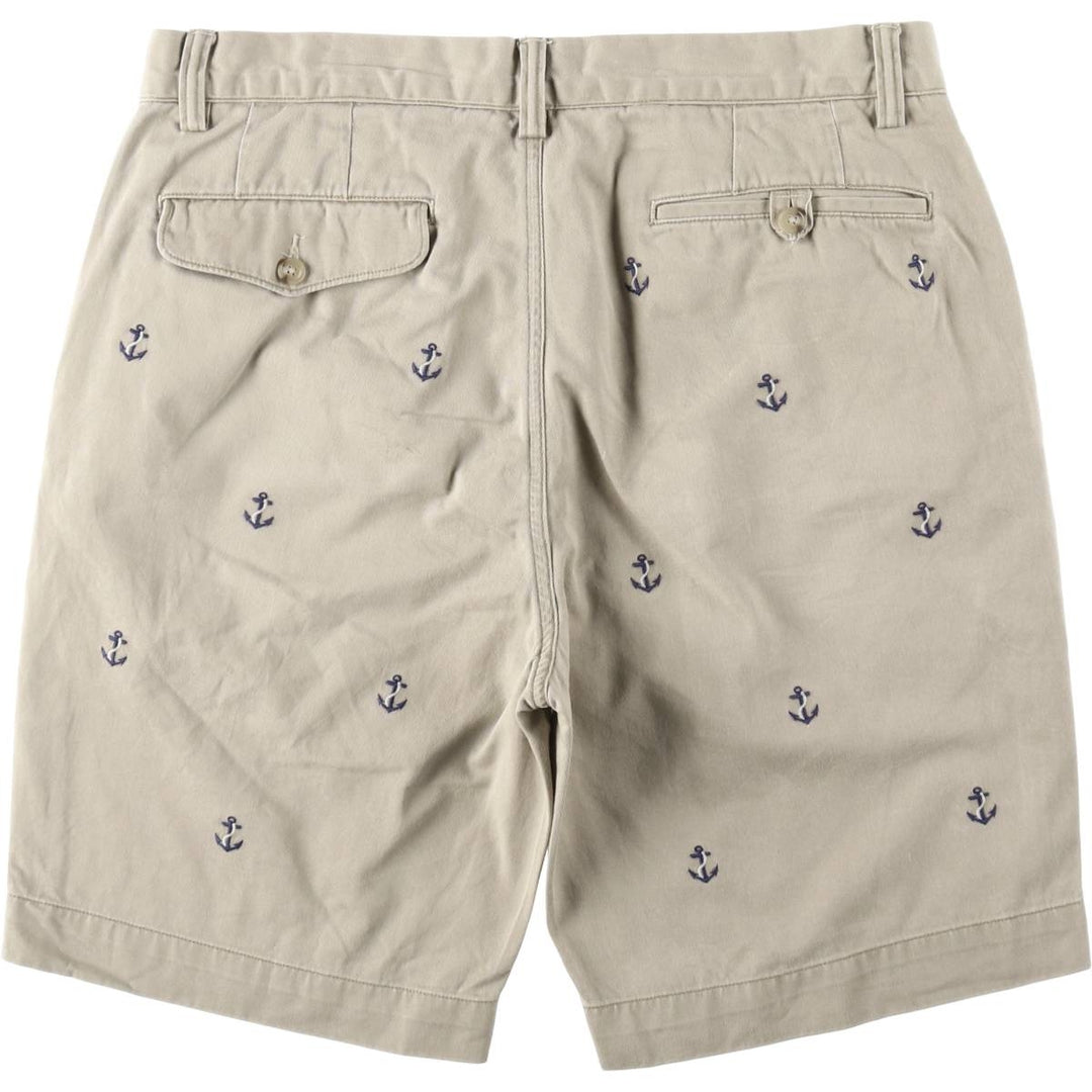 Ralph Lauren POLO RALPH LAUREN CLASSIC FIT all-over print chino shorts, men's size W34 (approx.) cotton Beige type Vintage Second Hand