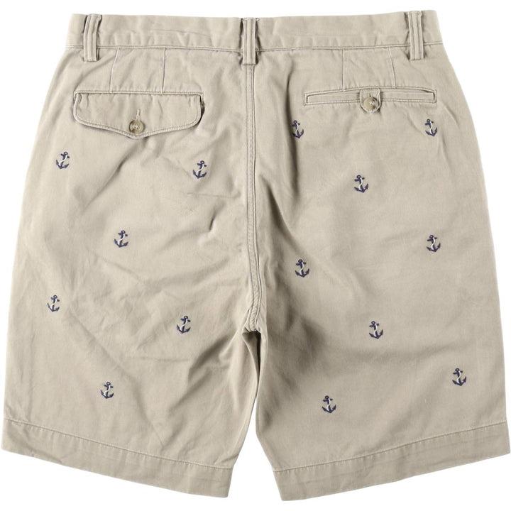Ralph Lauren POLO RALPH LAUREN CLASSIC FIT all-over print chino shorts, men's size W34 (approx.) cotton Beige type Vintage Second Hand
