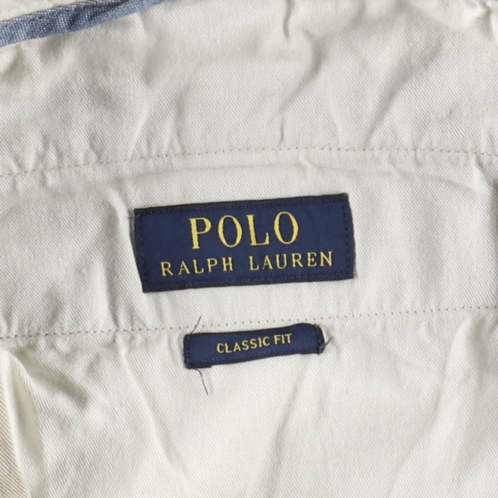 Ralph Lauren POLO RALPH LAUREN CLASSIC FIT all-over print chino shorts, men's size W34 (approx.) cotton Beige type Vintage Second Hand
