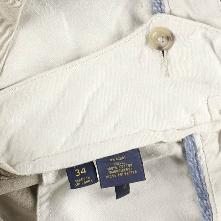 Ralph Lauren POLO RALPH LAUREN CLASSIC FIT all-over print chino shorts, men's size W34 (approx.) cotton Beige type Vintage Second Hand
