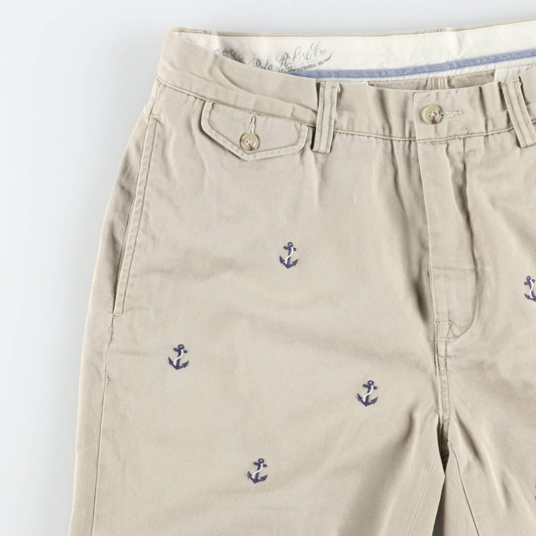 Ralph Lauren POLO RALPH LAUREN CLASSIC FIT all-over print chino shorts, men's size W34 (approx.) cotton Beige type Vintage Second Hand