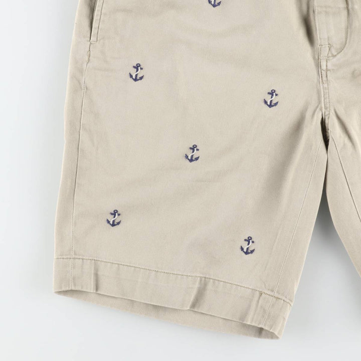Ralph Lauren POLO RALPH LAUREN CLASSIC FIT all-over print chino shorts, men's size W34 (approx.) cotton Beige type Vintage Second Hand