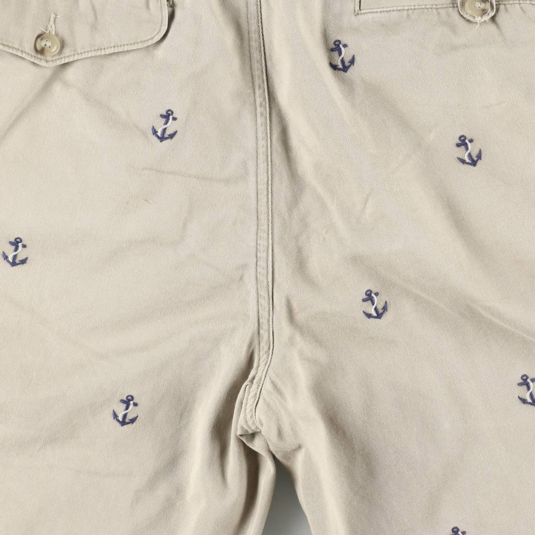 Ralph Lauren POLO RALPH LAUREN CLASSIC FIT all-over print chino shorts, men's size W34 (approx.) cotton Beige type Vintage Second Hand