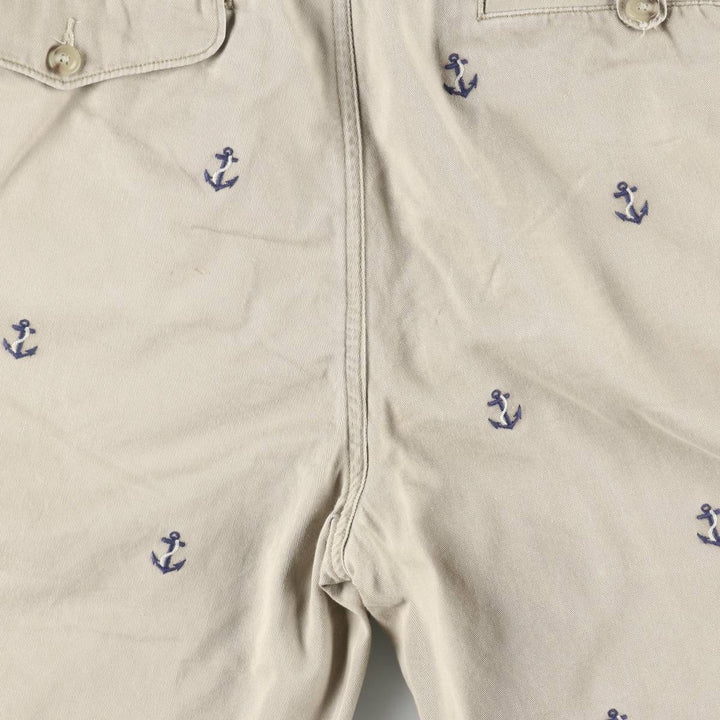 Ralph Lauren POLO RALPH LAUREN CLASSIC FIT all-over print chino shorts, men's size W34 (approx.) cotton Beige type Vintage Second Hand